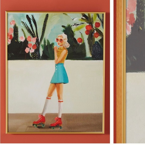 Janet Hill Archival Print with beaded gold frame. - Picture 3 of 6